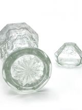 Lot de 2 carafes/ bonbonnieres en verre