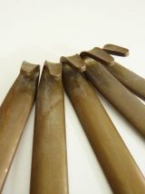 Très beau lot d'ustensiles en cuivre et manche en fer