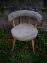 fauteuil année 60 70 fourrure moumoute vintage retro