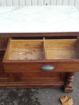 Bahut de campagne plateau marbre