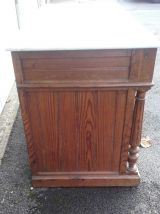 Bahut de campagne plateau marbre