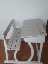 Pupitre d'écoliers 30's rénové 