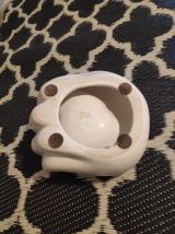 vide-poche main en céramique blanche