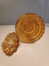 paire de carafes couleur ambrée