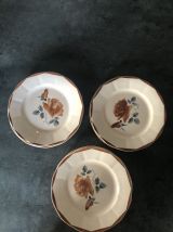 11 assiettes Digoin Sarreguemines