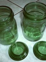 2 bocaux  en verre  , vintage DURFOR
