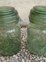 2 bocaux  en verre  , vintage DURFOR