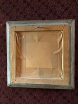 Peinture florale sur verre, signée Decbel Vintage, années 50