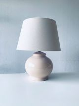 Grosse lampe céramique rose poudré