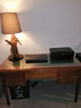 Très beau bureau merisier dessus cuir 