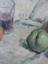 Nature morte, huile sur toile, Rotge Prosper 59 x 44,5 cm