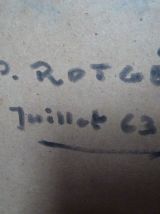 Nature morte, huile sur toile, Rotge Prosper 59 x 44,5 cm