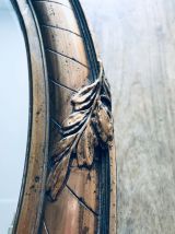 Miroir ovale 1900 biseauté à noeud