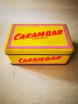 Boîte à sucre en métal carambar vintage 