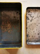 Boîte à sucre en métal carambar vintage 