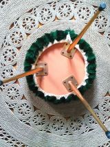 Duo pouf et tabouret moumoute - Années 70