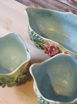 3 jardinières en barbotine Onnaing France.collection   