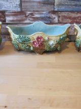 3 jardinières en barbotine Onnaing France.collection   