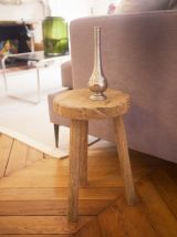 Tabouret de ferme vacher en chêne 
