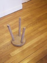 Tabouret de ferme vacher en chêne 