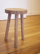 Tabouret de ferme vacher en chêne 
