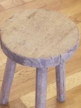 Tabouret de ferme vacher en chêne 