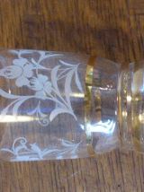 Service a liqueur vintage 1950, carafe, verres, plateau