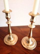 Paire de Bougeoirs en laiton 
