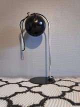 lampe eyeball métal noir et chromé réglable