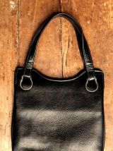 Mini sac vernis noir 60’s fermoir porte monnaie