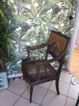 Paire de Fauteuil cannés Napoléon III anciens