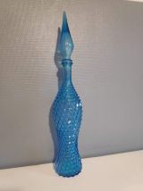 carafe italienne empoli bleu clair avec bouchon flamme