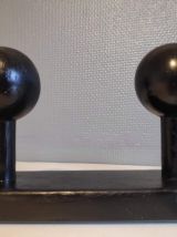 porte-manteaux vintage en bois noir 4 patères