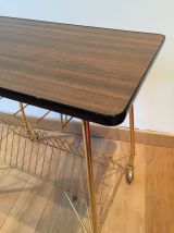 Table porte tourne disque et vinyles années 60