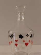Service à liqueur vintage jeu de cartes