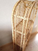 Bibliothèque, étagère en rotin 