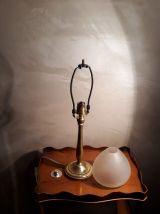 lampe de bureau  laiton art deco verre 