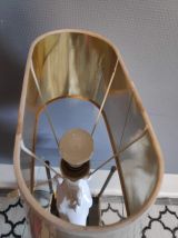 lampe tête de cheval en céramique blanche 