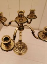 Chandelier 5 branches en laiton ancien