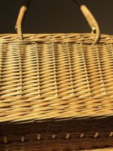 Couffin vintage rotin 