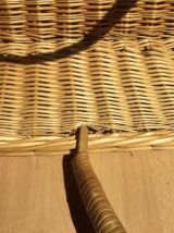 Couffin vintage rotin 