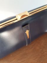 Sac bleu marine vintage rétro