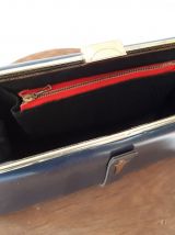 Sac bleu marine vintage rétro