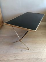 Table basse, laiton doré et têtes de lion, maison Ramsay