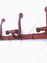 patères anciennes en bois, vintage