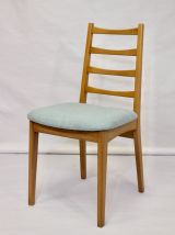 Set de 4 chaises scandinave année 50 restaurées tissu éditio