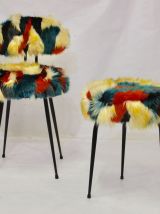 Chaise et tabouret Pelfran des années 70