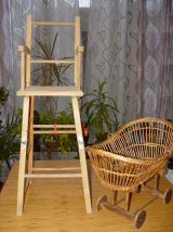 Chaise haute poupée années 50/60