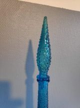 carafe italienne empoli bleu clair avec bouchon flamme