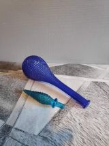 carafe empoli bleu foncé avec bouchon bleu clair